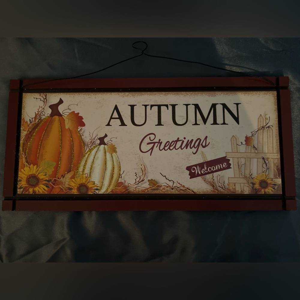 Wall decor autumn 🍂 greetings welcome sign